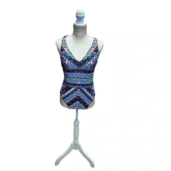 WOMEN’S KONA SOL 1 PIECE SWIMSUIT•SIZE MEDIUM•MULTI COLORED FLORAL DESIG… - Picture 1 of 9
